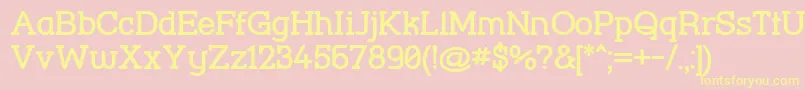 StreetCornerSlabBold Font – Yellow Fonts on Pink Background
