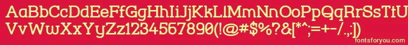 StreetCornerSlabBold Font – Yellow Fonts on Red Background