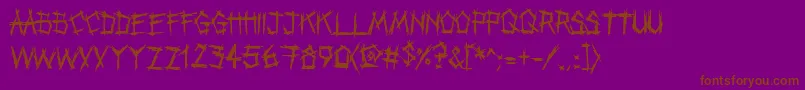 Punkband Font – Brown Fonts on Purple Background