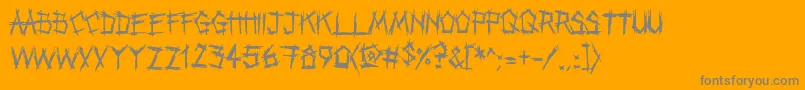 Punkband Font – Gray Fonts on Orange Background