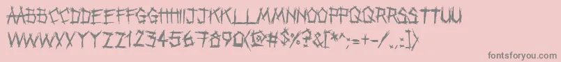 Punkband Font – Gray Fonts on Pink Background