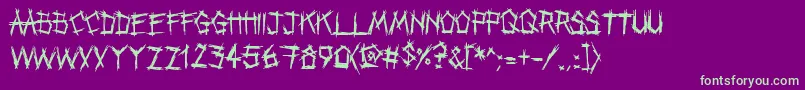 Punkband Font – Green Fonts on Purple Background