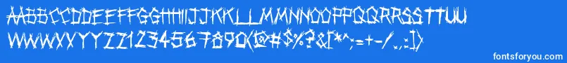 Punkband Font – White Fonts on Blue Background