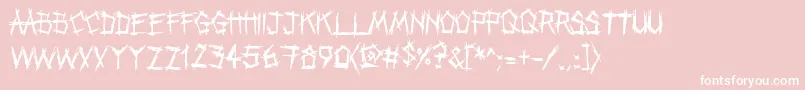 Punkband Font – White Fonts on Pink Background