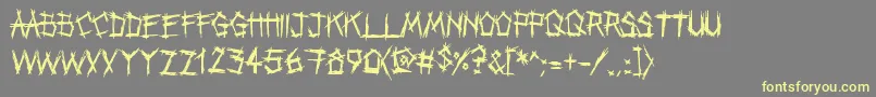 Punkband Font – Yellow Fonts on Gray Background