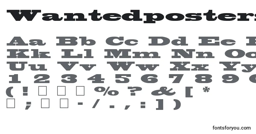 Fuente WantedpostersskRegular - alfabeto, números, caracteres especiales
