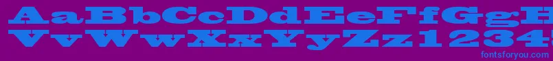 WantedpostersskRegular Font – Blue Fonts on Purple Background