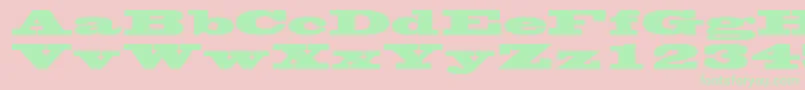 WantedpostersskRegular Font – Green Fonts on Pink Background