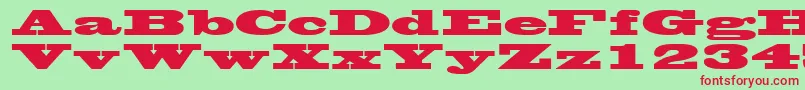 WantedpostersskRegular Font – Red Fonts on Green Background