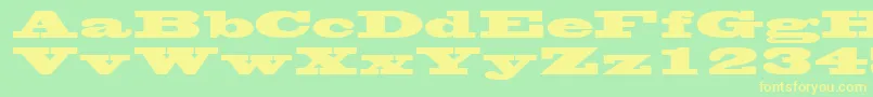 WantedpostersskRegular Font – Yellow Fonts on Green Background