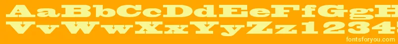 WantedpostersskRegular Font – Yellow Fonts on Orange Background