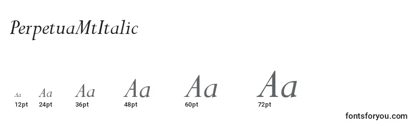 PerpetuaMtItalic Font Sizes