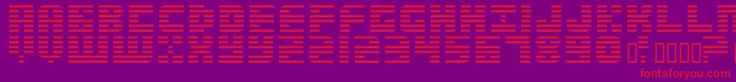 Enduro4 Font – Red Fonts on Purple Background