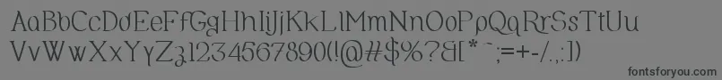 フォントOlimpia – 黒い文字の灰色の背景