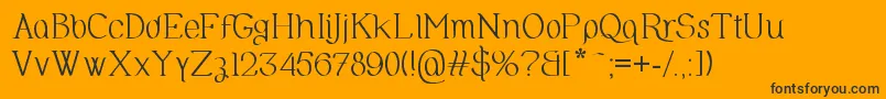 Olimpia Font – Black Fonts on Orange Background