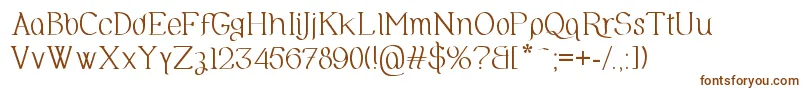 Шрифт Olimpia – коричневые шрифты на белом фоне