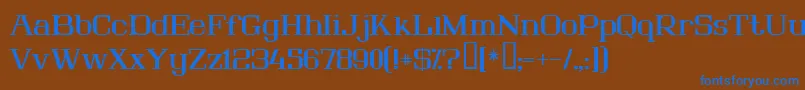 Lousitan Font – Blue Fonts on Brown Background