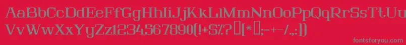 Lousitan Font – Gray Fonts on Red Background