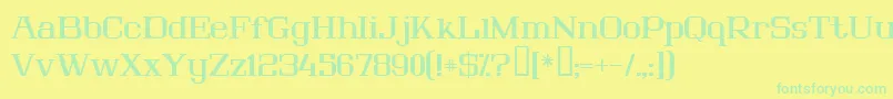 Lousitan Font – Green Fonts on Yellow Background