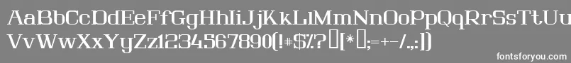 フォントLousitan – 灰色の背景に白い文字