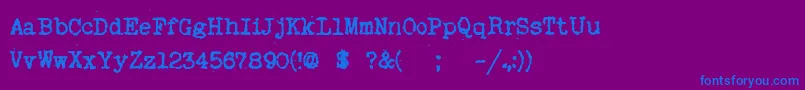 Myoldrem Font – Blue Fonts on Purple Background
