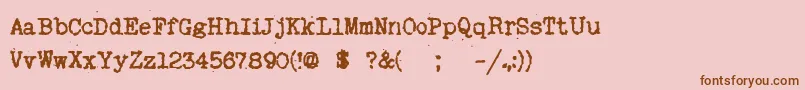 Myoldrem Font – Brown Fonts on Pink Background