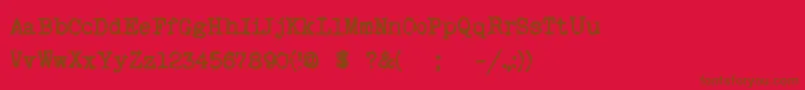 Myoldrem Font – Brown Fonts on Red Background
