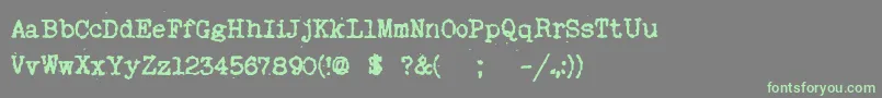 Шрифт Myoldrem – зелёные шрифты на сером фоне