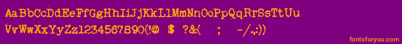 Myoldrem Font – Orange Fonts on Purple Background
