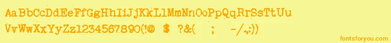 Шрифт Myoldrem – оранжевые шрифты на жёлтом фоне