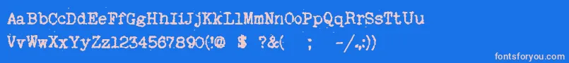 Myoldrem Font – Pink Fonts on Blue Background