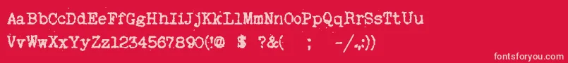 Myoldrem Font – Pink Fonts on Red Background