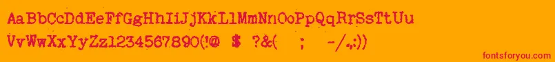 Myoldrem Font – Red Fonts on Orange Background
