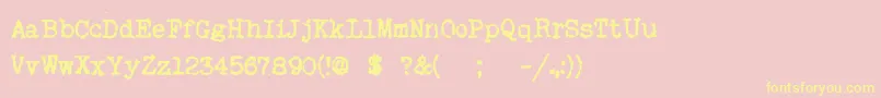 Myoldrem Font – Yellow Fonts on Pink Background