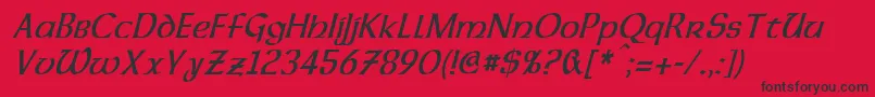 DalelandsUncialCondensedItalic Font – Black Fonts on Red Background