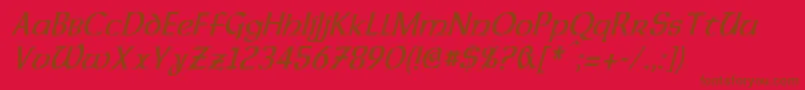DalelandsUncialCondensedItalic Font – Brown Fonts on Red Background