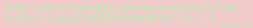 DalelandsUncialCondensedItalic Font – Green Fonts on Pink Background