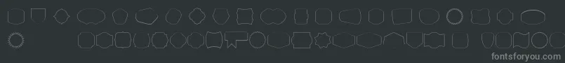 Шрифт LabelProXlBorderDemo – серые шрифты на чёрном фоне