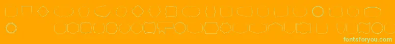 フォントLabelProXlBorderDemo – オレンジの背景に緑のフォント