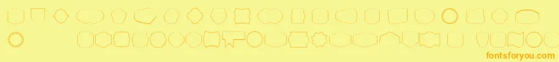 fuente LabelProXlBorderDemo – Fuentes Naranjas Sobre Fondo Amarillo