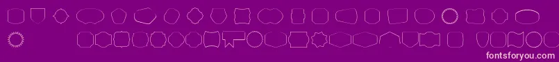 LabelProXlBorderDemo-fontti – vaaleanpunaiset fontit violetilla taustalla