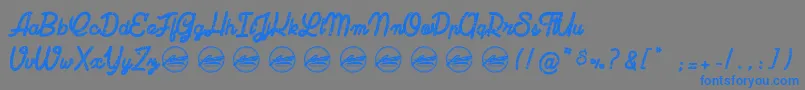 LastShadePersonalUseOnly Font – Blue Fonts on Gray Background