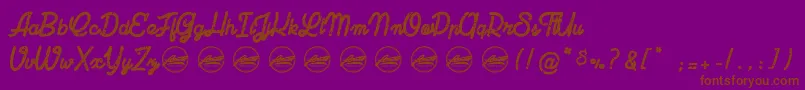 LastShadePersonalUseOnly Font – Brown Fonts on Purple Background