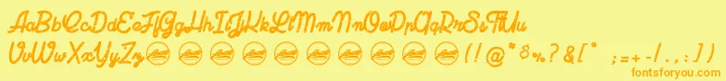 LastShadePersonalUseOnly Font – Orange Fonts on Yellow Background