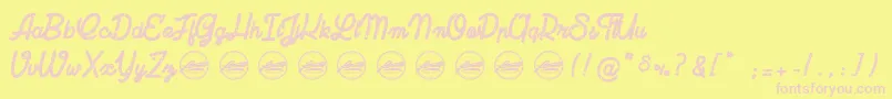 LastShadePersonalUseOnly Font – Pink Fonts on Yellow Background