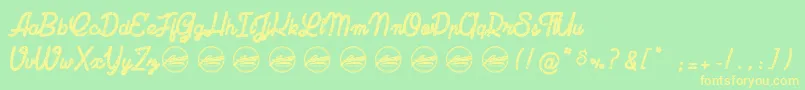 LastShadePersonalUseOnly Font – Yellow Fonts on Green Background