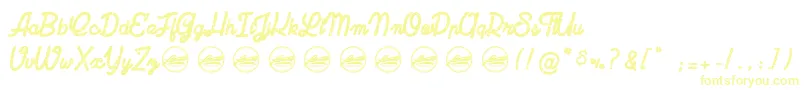 LastShadePersonalUseOnly Font – Yellow Fonts on White Background