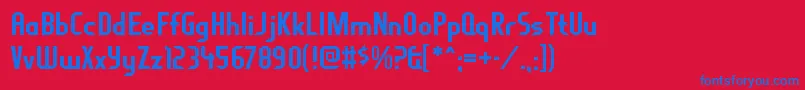 FragilebombersRegular Font – Blue Fonts on Red Background
