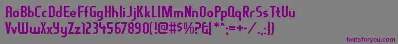 FragilebombersRegular Font – Purple Fonts on Gray Background