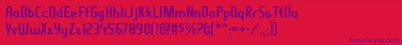 FragilebombersRegular Font – Purple Fonts on Red Background